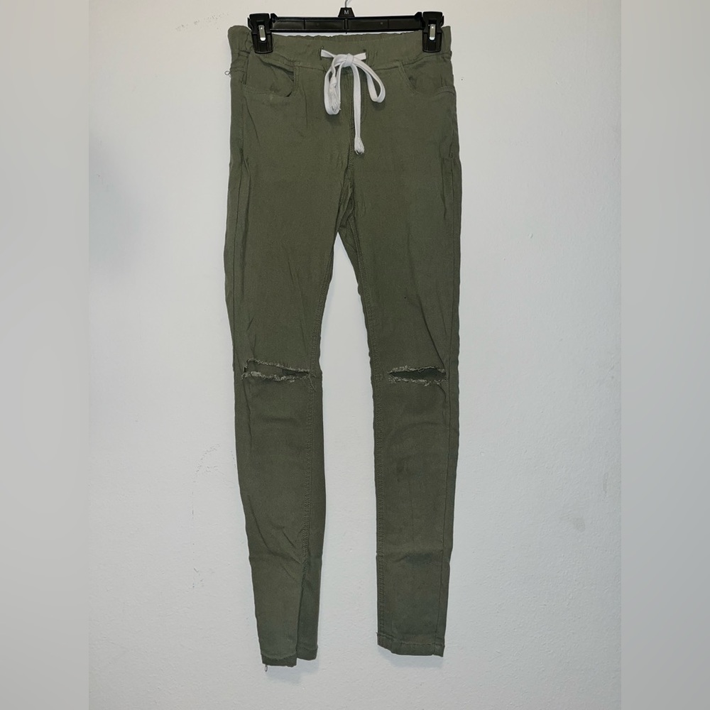 Stretchy Olive Green Jeggings